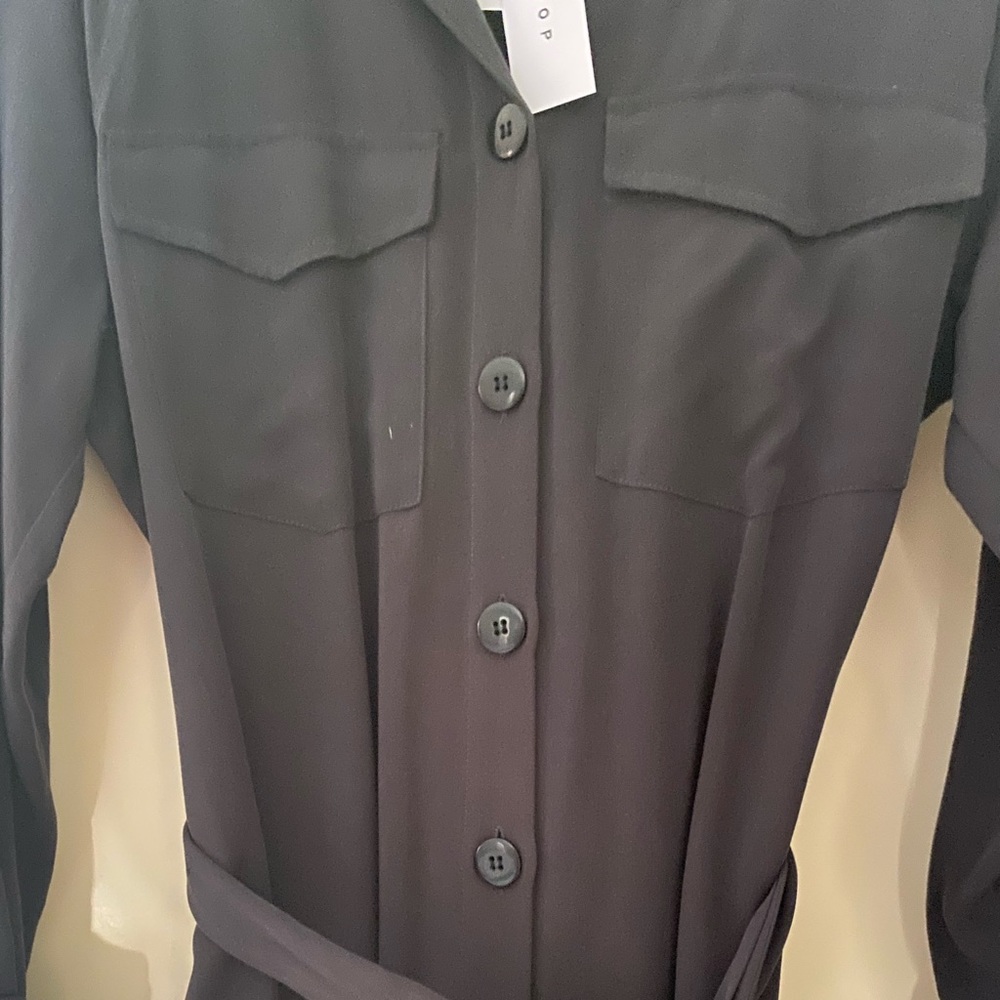 Steel gray midi shirt dress